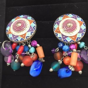 Fabulous Colorful Clip On Earrings
